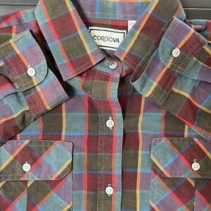 Cordova Flannel Button Up Shirt Women's 14 Western Cowboy